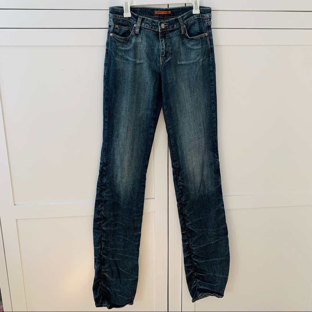 Vigoss Y2K Blue Wash Low Rise Scrunched Leg Jeans Size 11